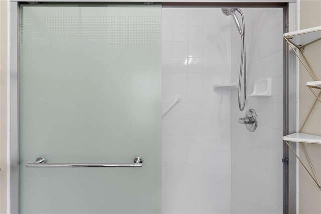 full bathroom featuring a shower stall