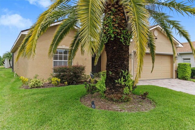 view of front of home with a front yard