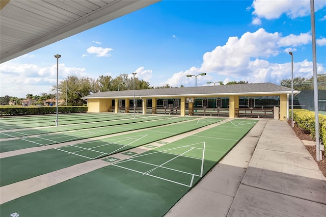 view of community featuring shuffleboard