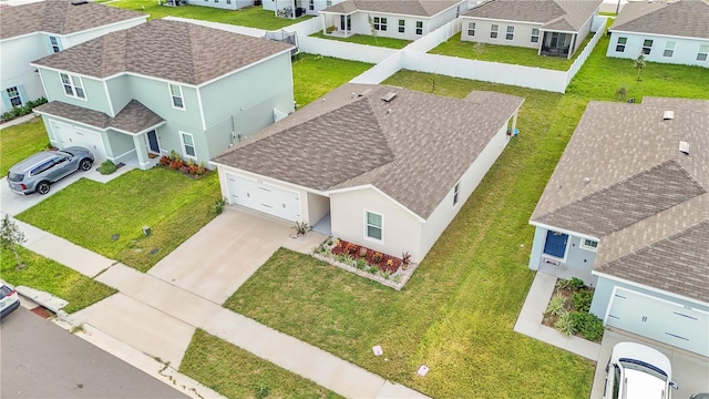 drone / aerial view with a residential view