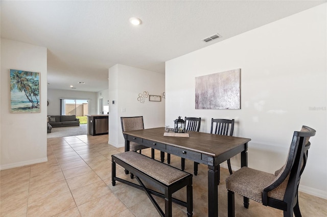 view of tiled dining area