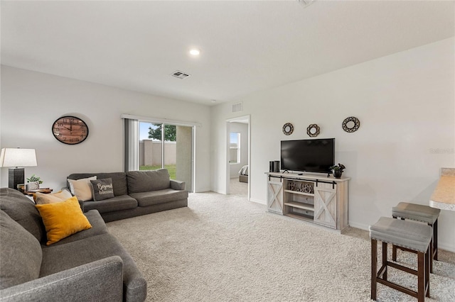 view of carpeted living room