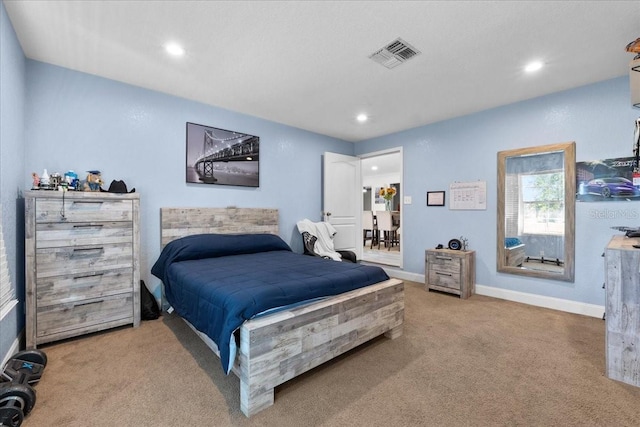 view of carpeted bedroom