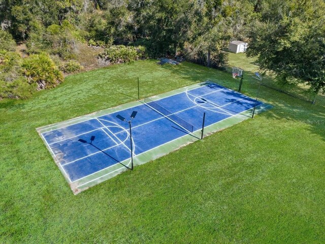 222 Rod Ln, Davenport, FL 33837 - view of basketball court featuring community basketball court, a yard, and a tennis court