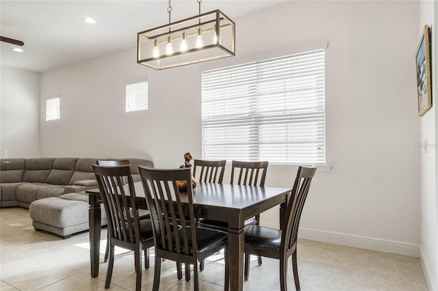 view of dining space