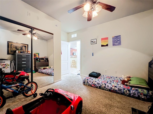 902 Charo Pkwy Unit 624, Davenport, FL 33897 - carpeted bedroom featuring a ceiling fan