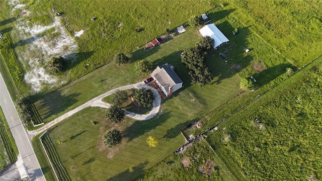 drone / aerial view featuring a rural view