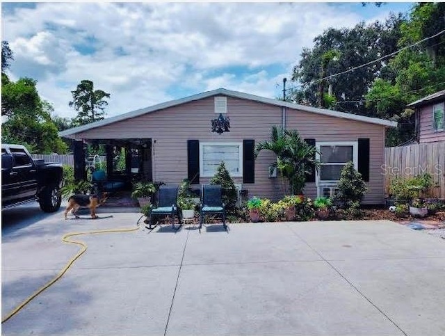 back of property with a patio area