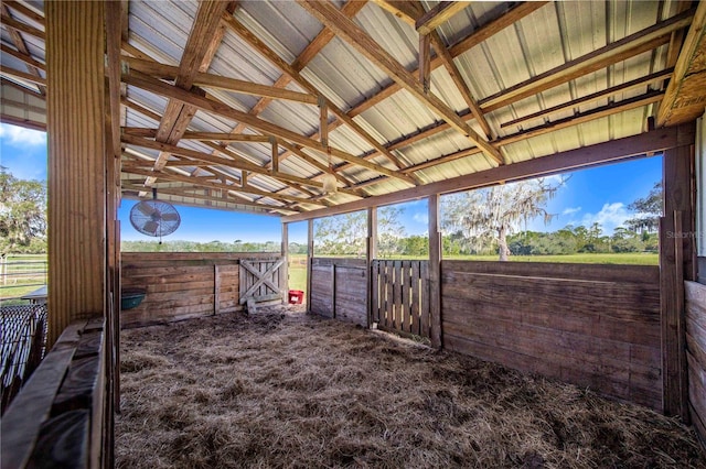 view of horse barn