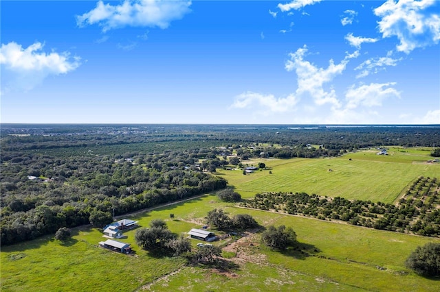 aerial view featuring a rural view