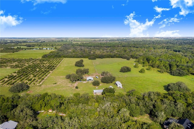 bird's eye view with a rural view