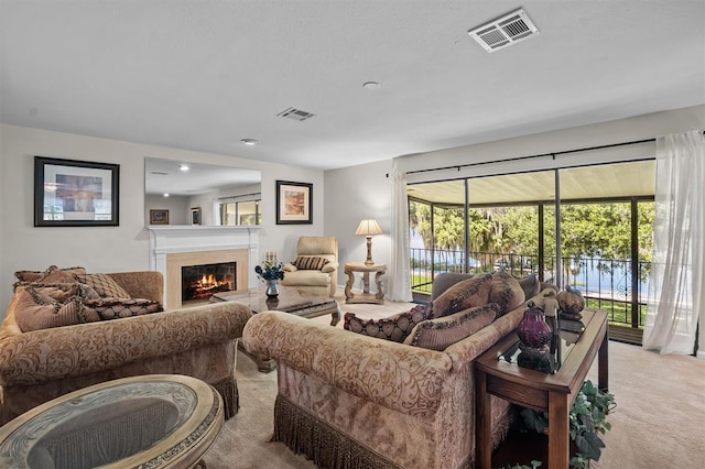 view of carpeted living room