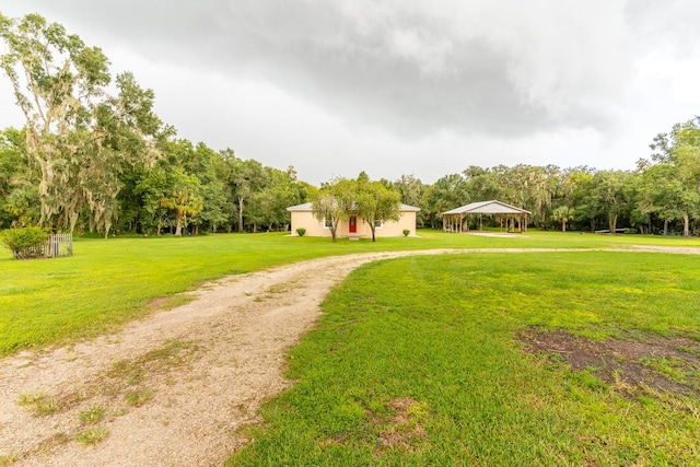 exterior space featuring a front lawn