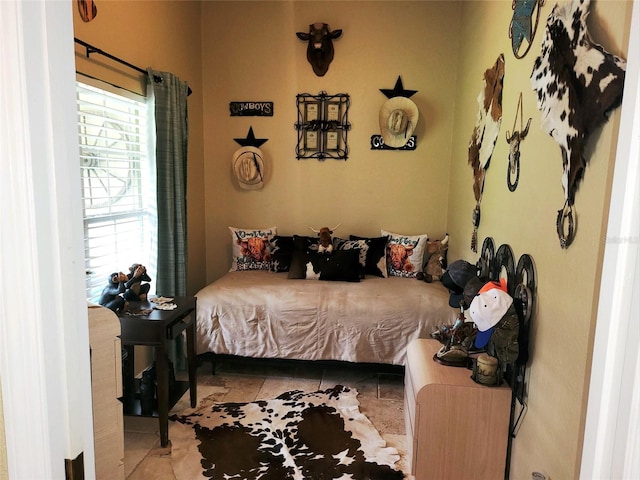 view of tiled bedroom