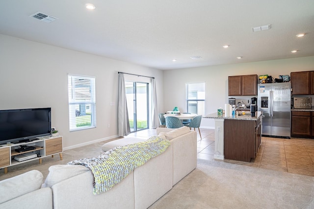 5031 Starboard St, Haines City, FL 33844 - living area with baseboards, recessed lighting, and visible vents