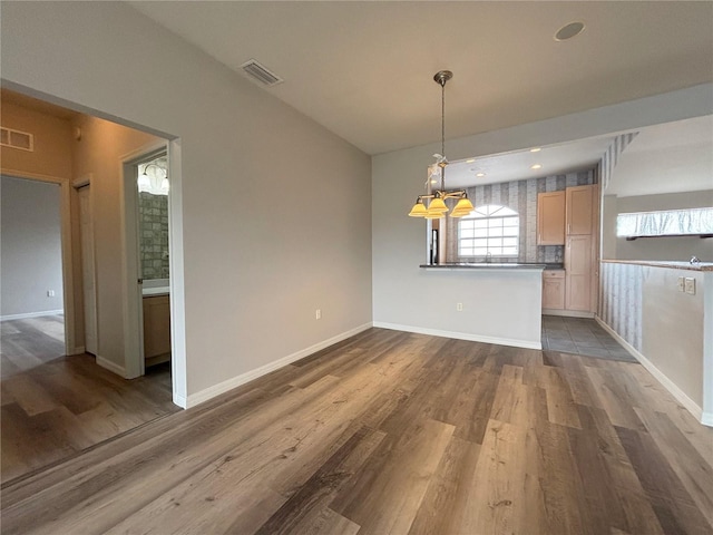 interior space featuring hardwood / wood-style floors