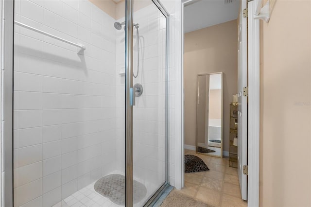 bathroom with an enclosed shower