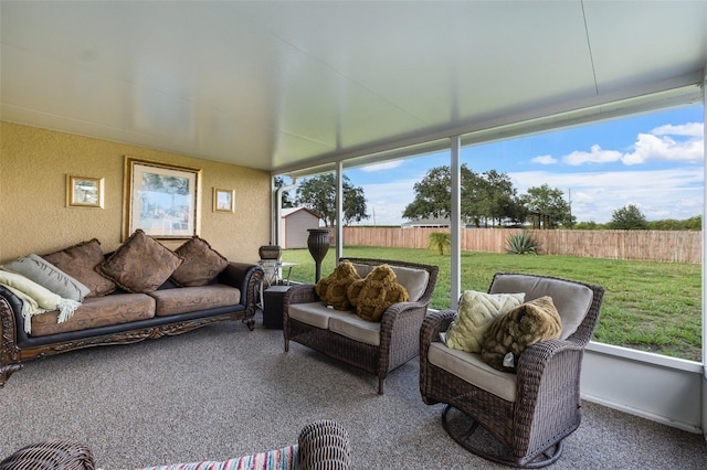 view of sunroom