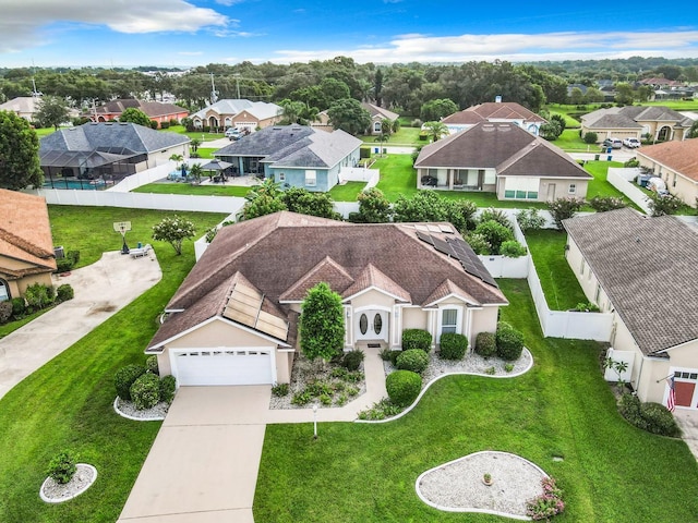 drone / aerial view featuring a residential view