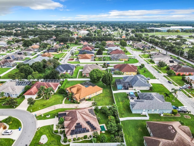 aerial view featuring a residential view