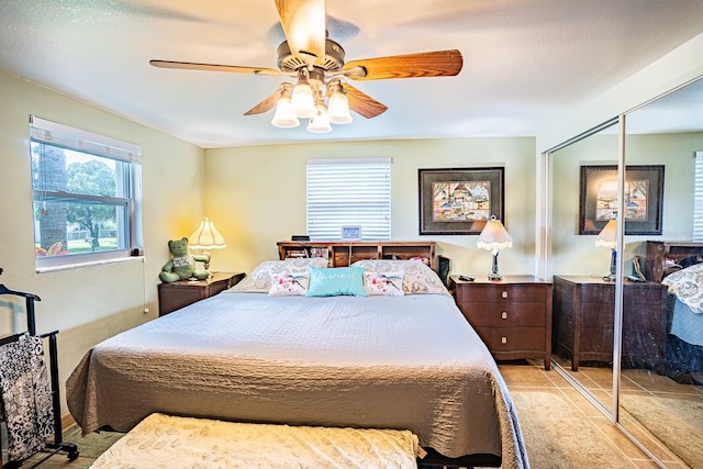 4822 Melody Ln, Lakeland, FL 33805 - bedroom with a ceiling fan and a closet