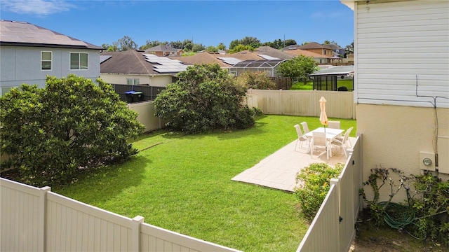 view of yard with a patio