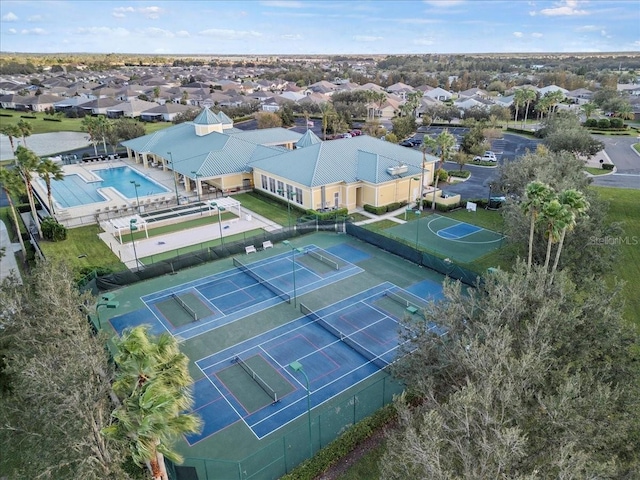 aerial view featuring a residential view