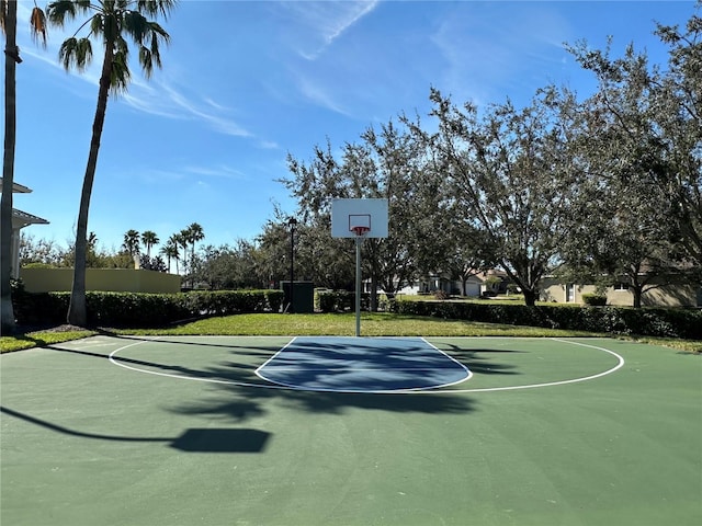 view of basketball court with community basketball court