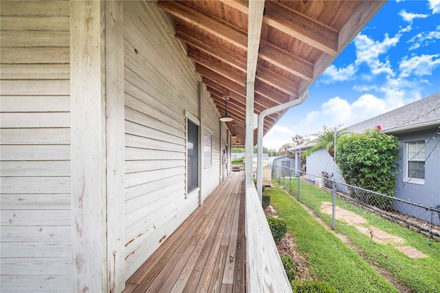 view of wooden deck