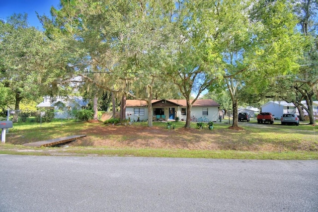 view of single story home