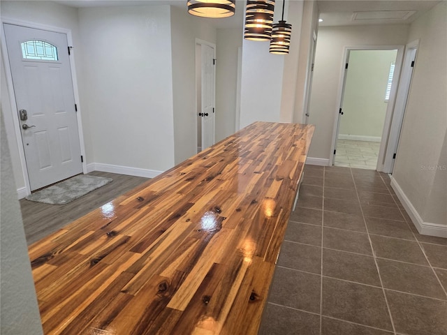 interior space featuring dark wood-type flooring