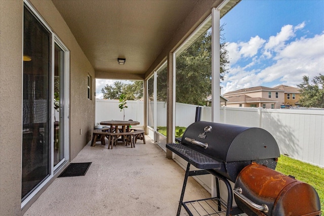 view of sunroom / solarium