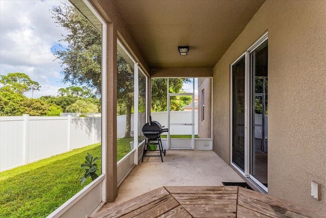 view of sunroom