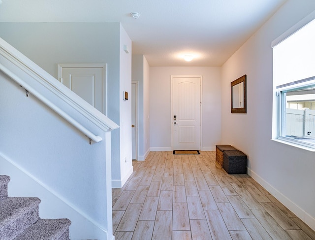 entryway featuring light wood-type flooring