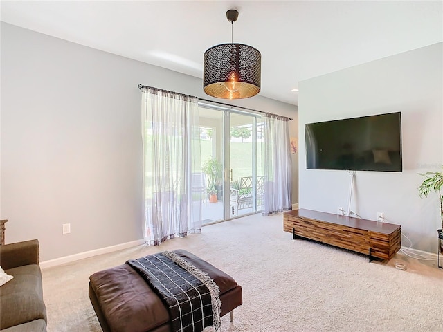 view of carpeted living room