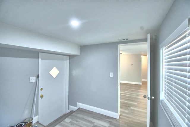 interior space featuring wood-type flooring