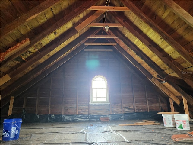 view of attic