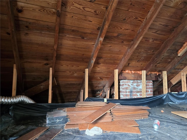 view of attic