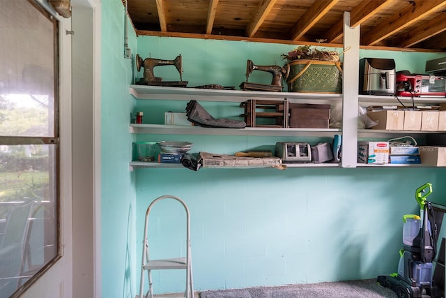 view of storage room