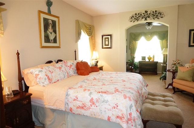 view of carpeted bedroom