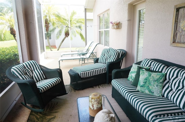 view of sunroom