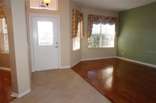 entrance foyer featuring hardwood / wood-style flooring