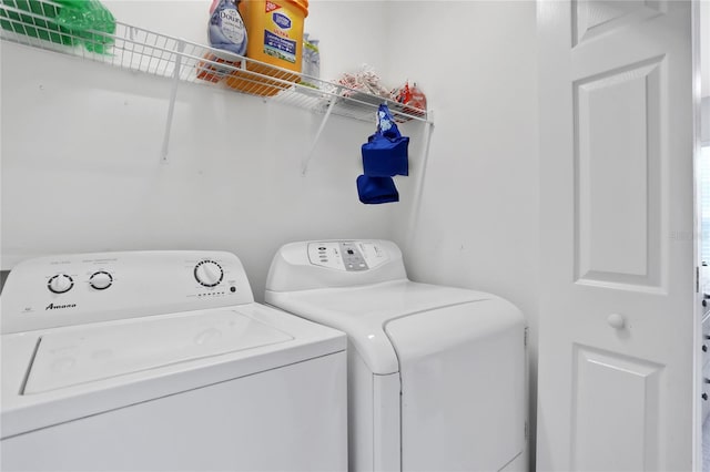 laundry area featuring separate washer and dryer