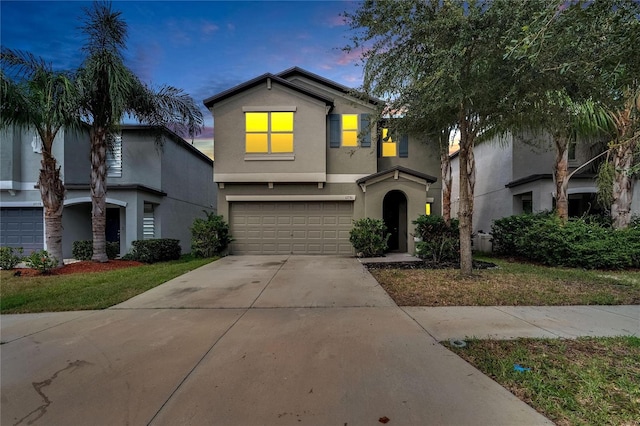 view of front of house featuring a garage