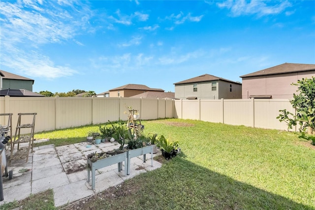 view of yard with a patio area