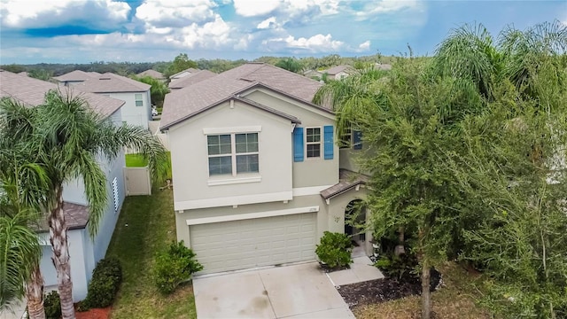 view of front of house featuring a garage