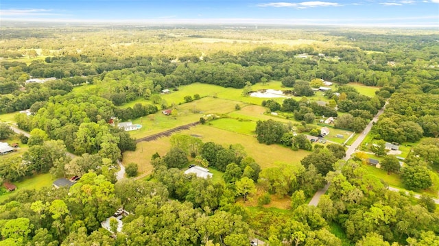 aerial view featuring a forest view
