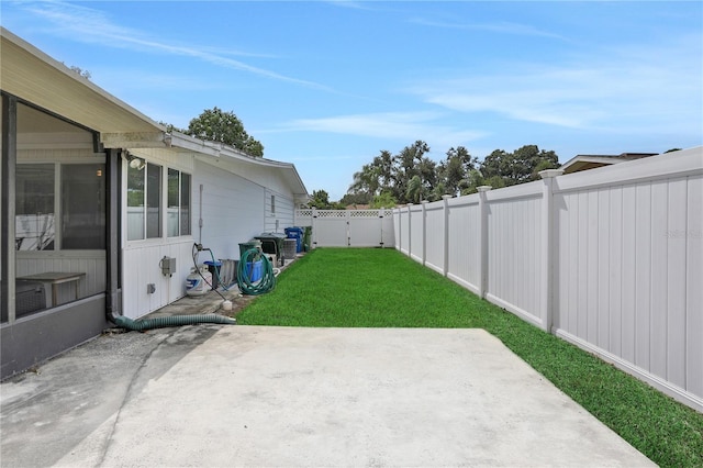 view of yard with a patio