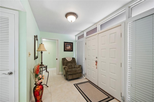 view of tiled foyer