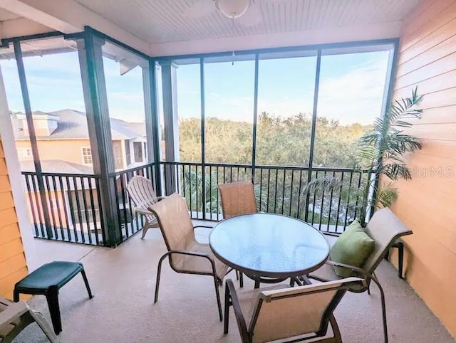 sunroom / solarium featuring a wealth of natural light